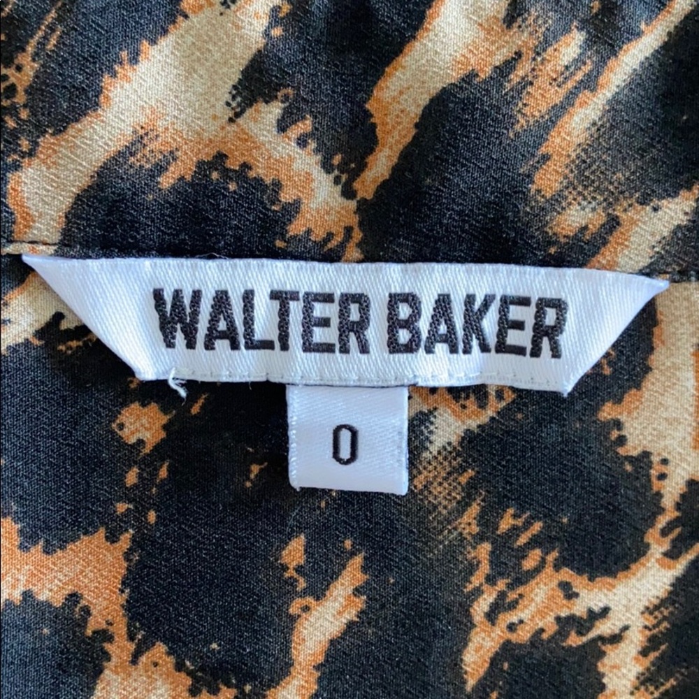 WALTER BAKER Leopard-print crepe shirt midi dress - Picture 11 of 12